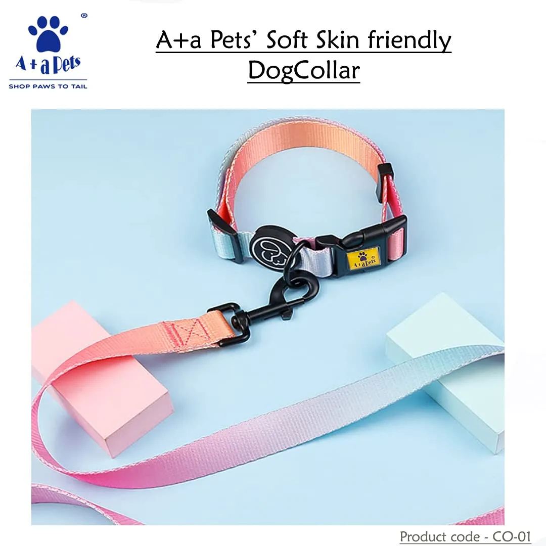 A a Pets' Gradient Design Collar For Dogs & Cats- Pink