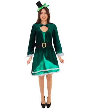 Adult Women's Luscious Leprechaun Costume | Green Cosplay Costume