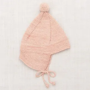 Baby Merino Wool Pointy Peak Hat - Faded Rose