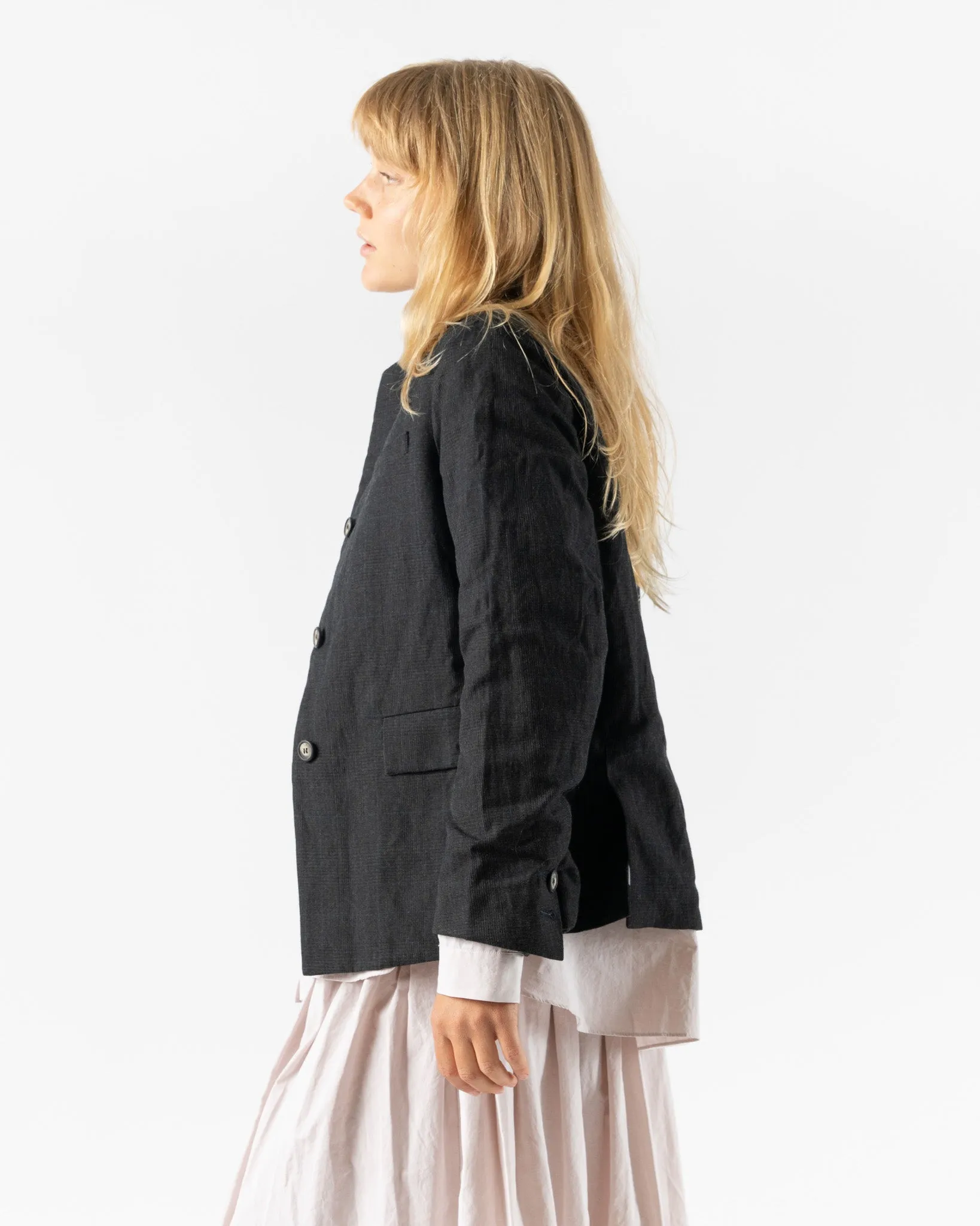 Bergfabel Giulia Jacket in Charcoal Check