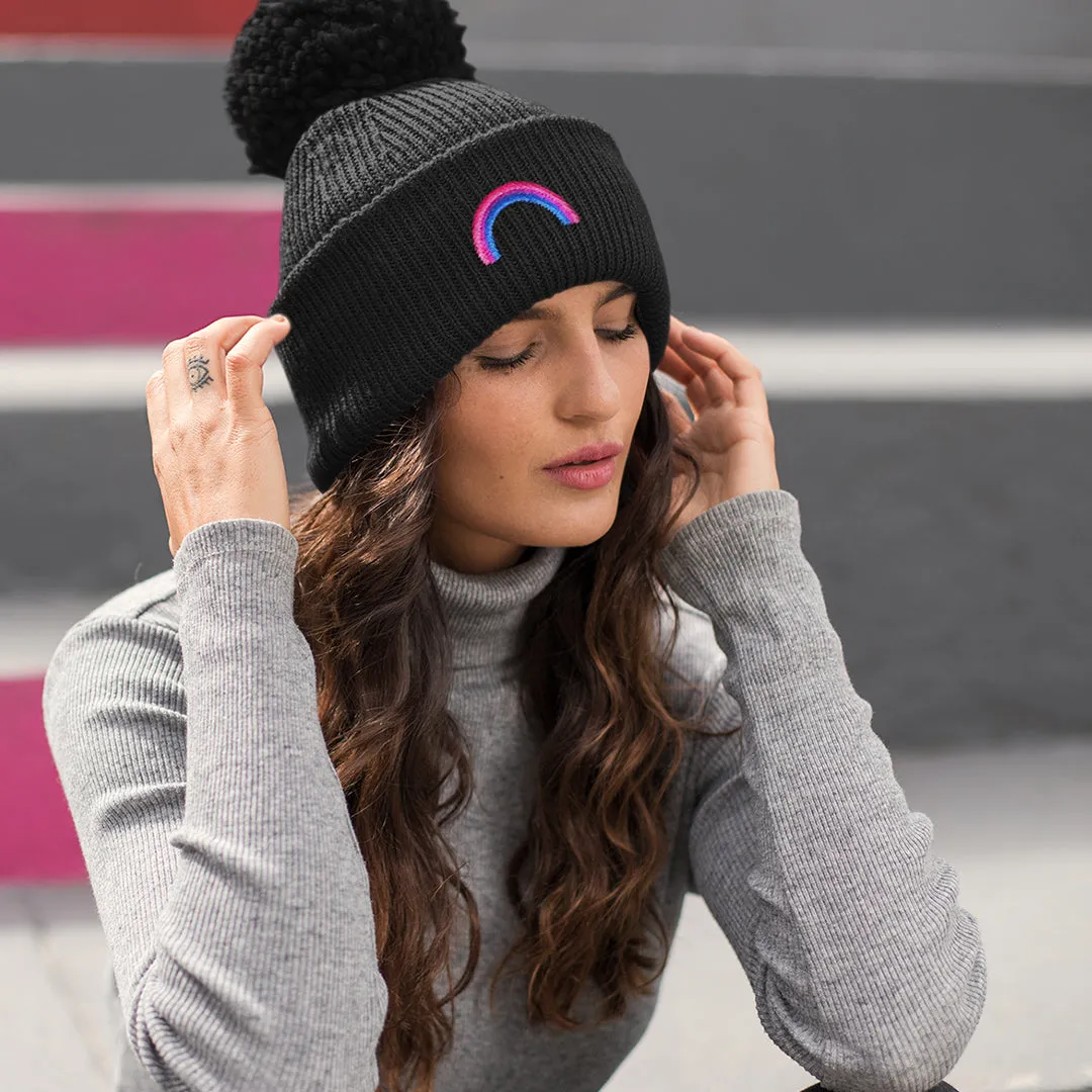 Bisexual Rainbow Beanie Hat