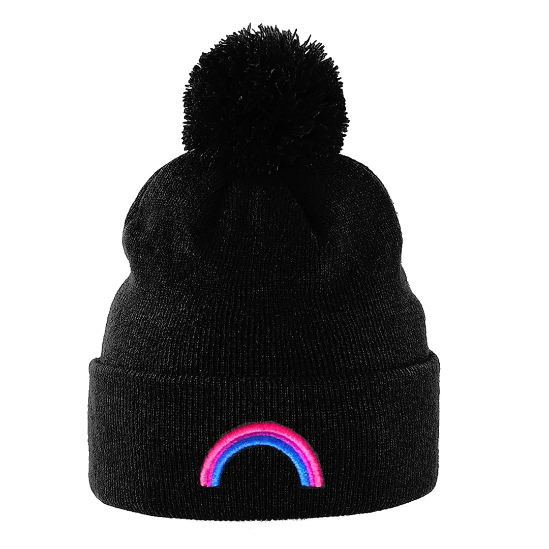 Bisexual Rainbow Beanie Hat
