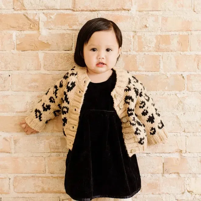 Blueberry Hill - Knit Classic Cardigan - Cheetah