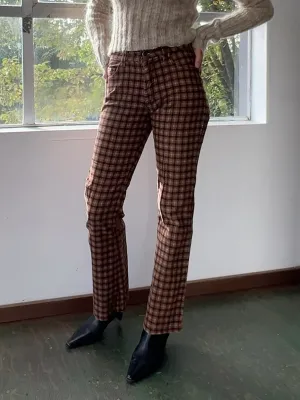 Brown Corduroy Bootcut Pants (S)