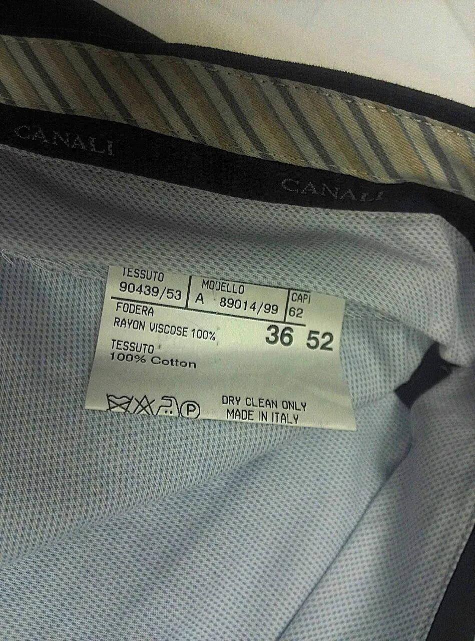 Canali Brown Cotton Micro Cord Trousers- size 36x32