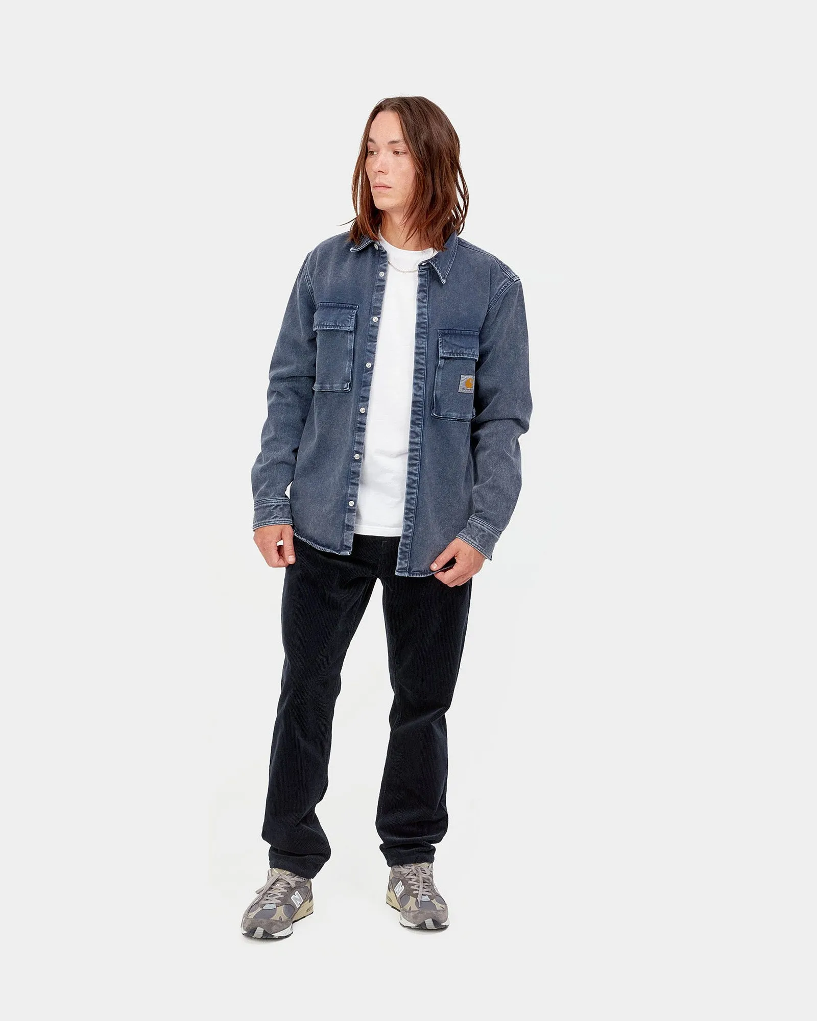 Carhartt WIP Newel Pant Relaxed Tapered Mens Cords - Dark Navy Rinsed