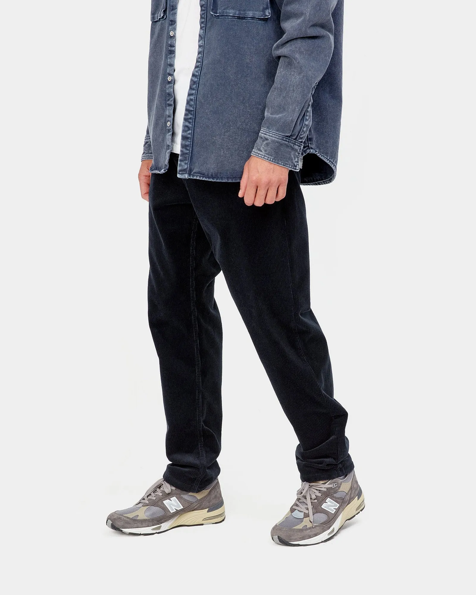 Carhartt WIP Newel Pant Relaxed Tapered Mens Cords - Dark Navy Rinsed