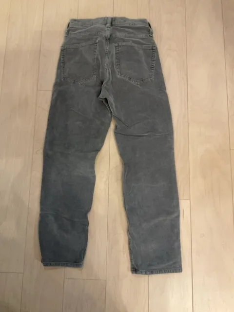 {{ClientCode}} GREY J CREW CORDUROY PANTS, 25P