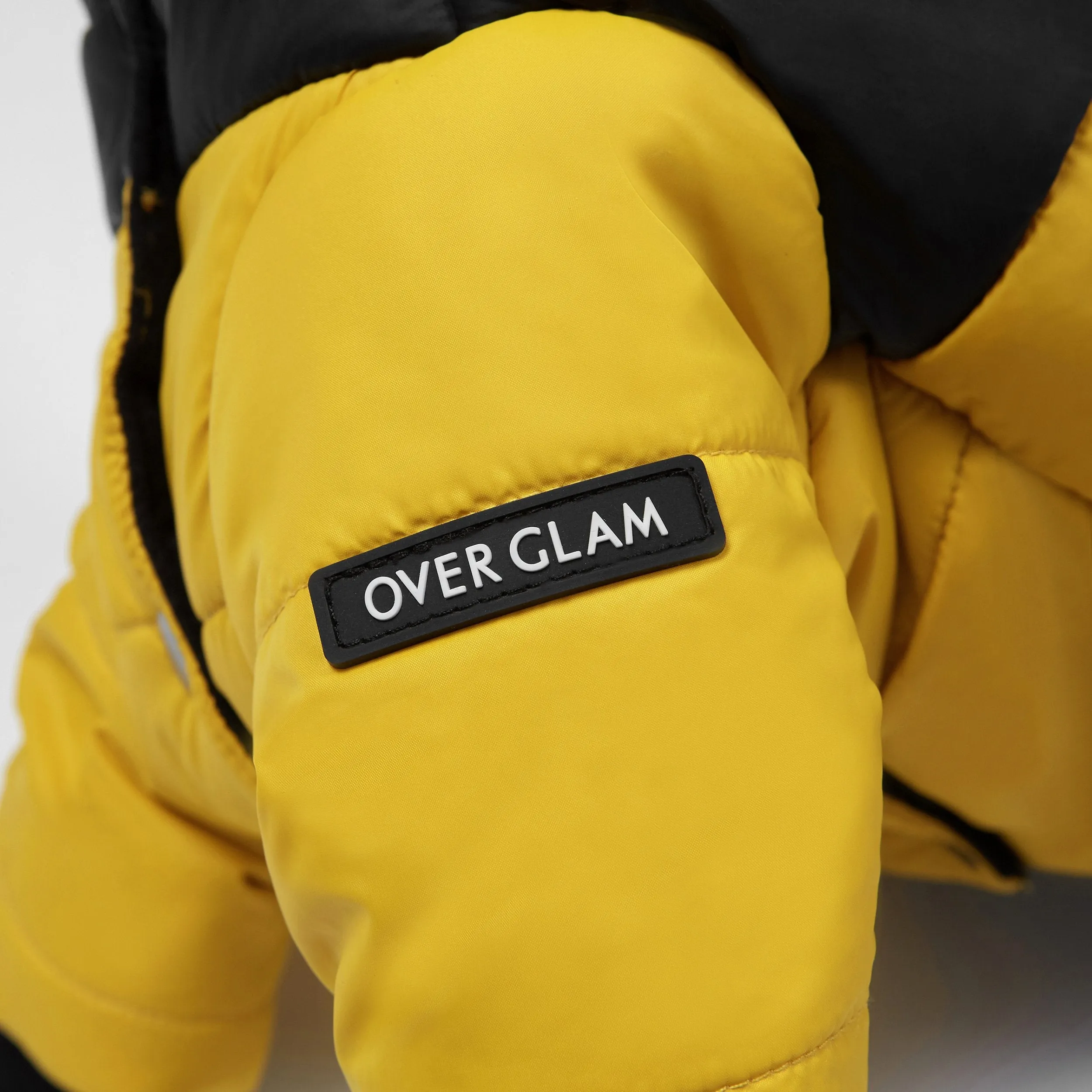 Contrast Button Up Puffer Ski Jacket