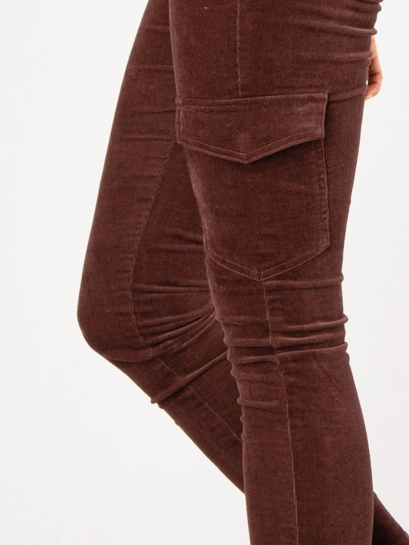 Cord On Cargo Pant - Coffee Bean