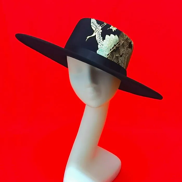 Custom Kimono Hat, Wide Brim