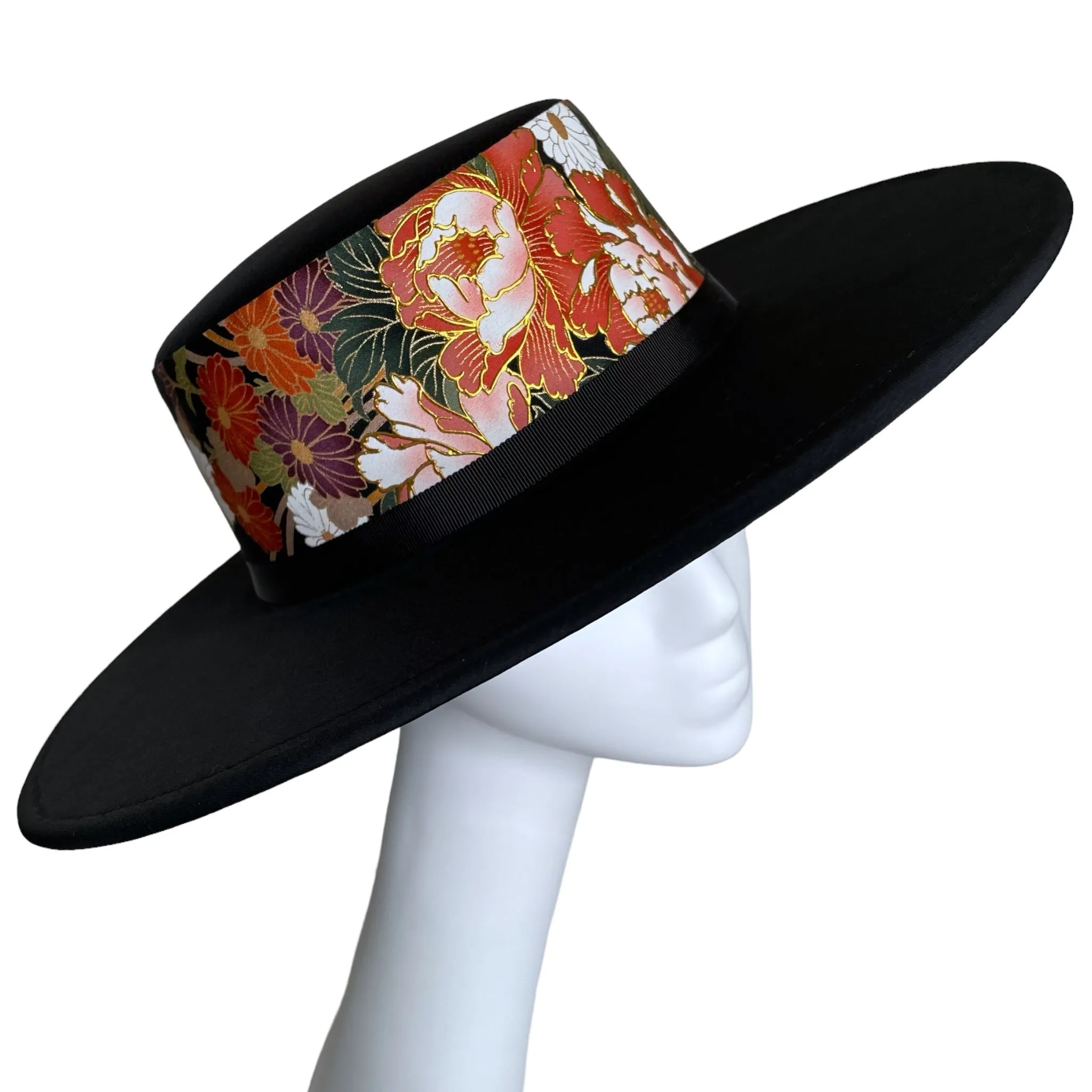 Custom Kimono Hat, Wide Brim