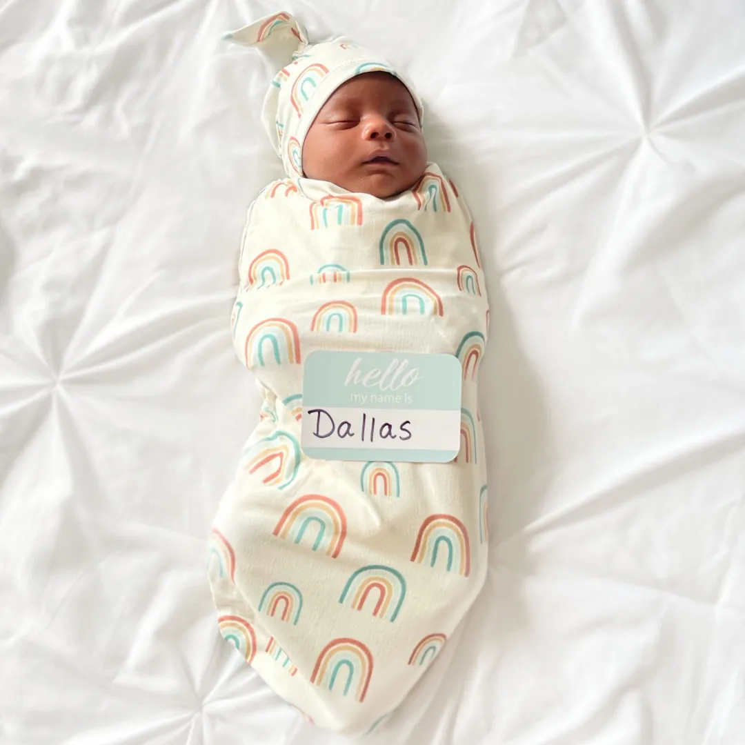 Cutie Cocoon™ Matching Cocoon & Hat Sets: Over the Rainbow