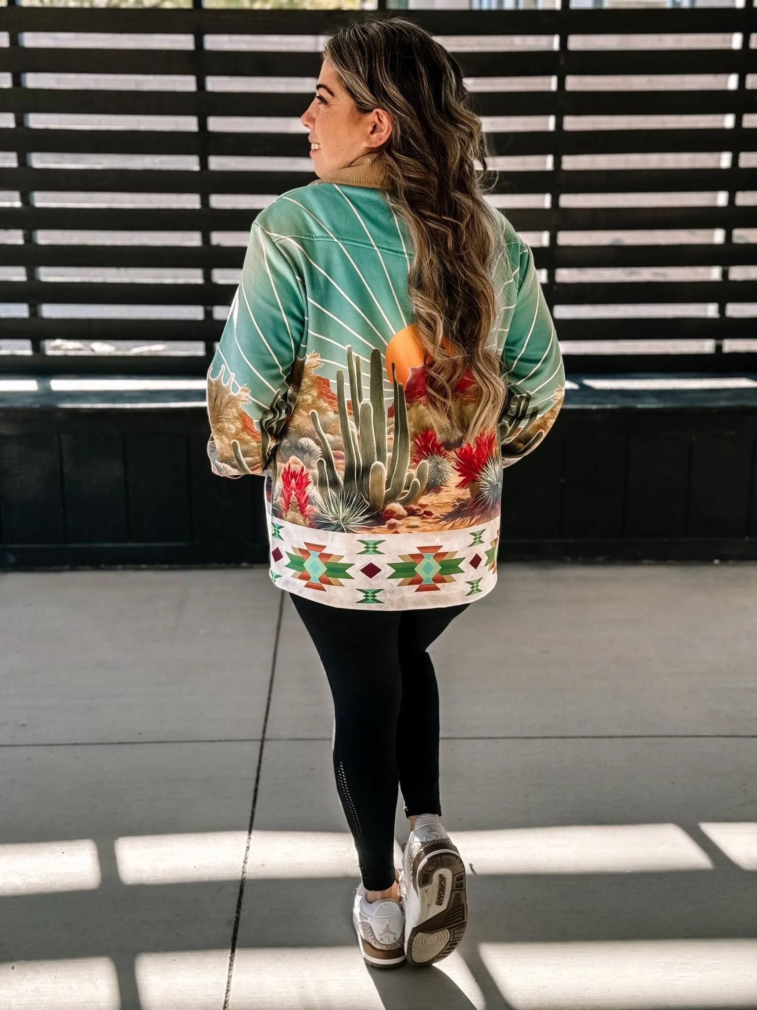Desert Sunset Scene Western Boho Shacket
