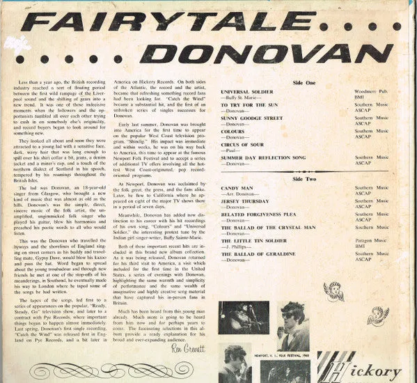 Donovan - Fairytale (LP, Album, Mono) (VG)