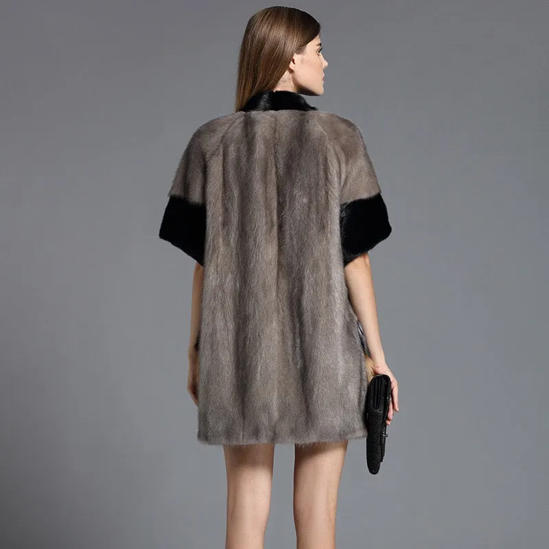 Genuine Mink Fur Long Style Jacket