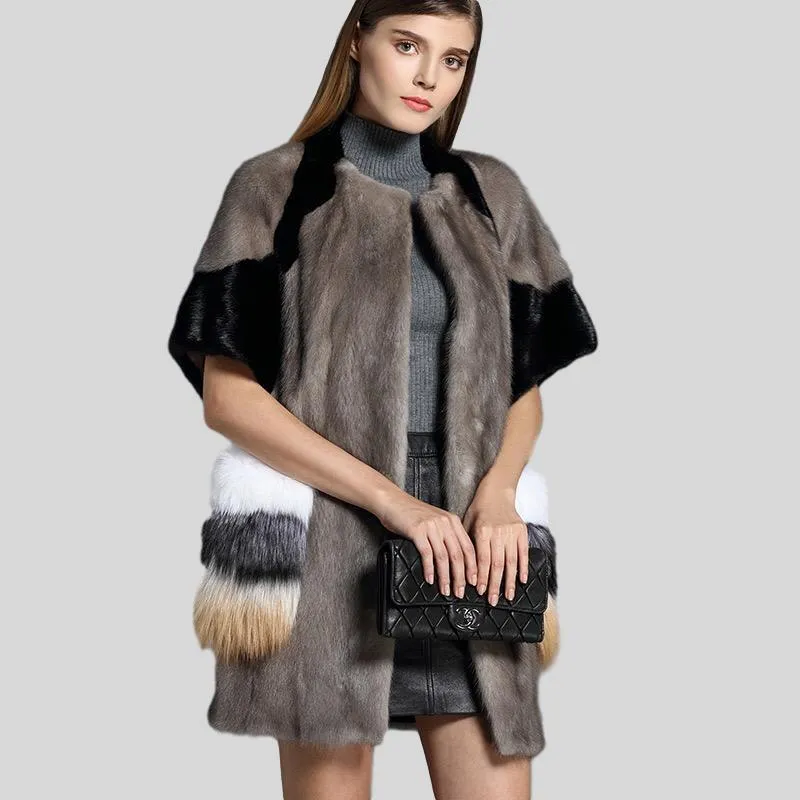 Genuine Mink Fur Long Style Jacket