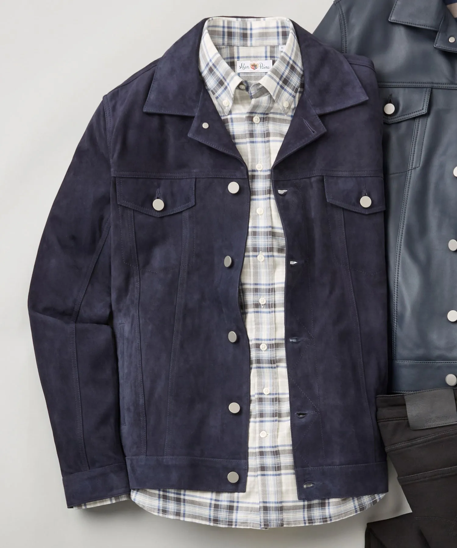 Goat Suede Trucker Jacket