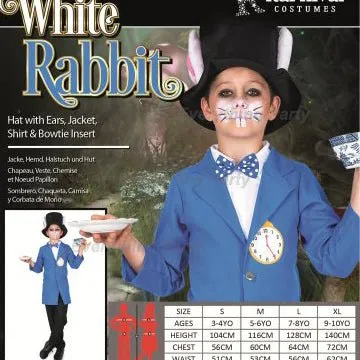 Kids Karnival Deluxe Storybook White Rabbit Costume