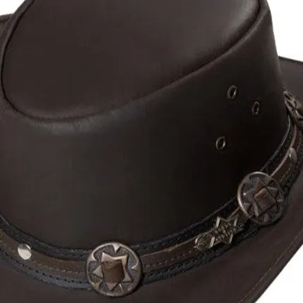 LEATHER WESTERN HAT HUCK