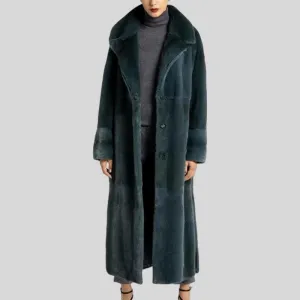 Long  Genuine Mink Fur Jacket