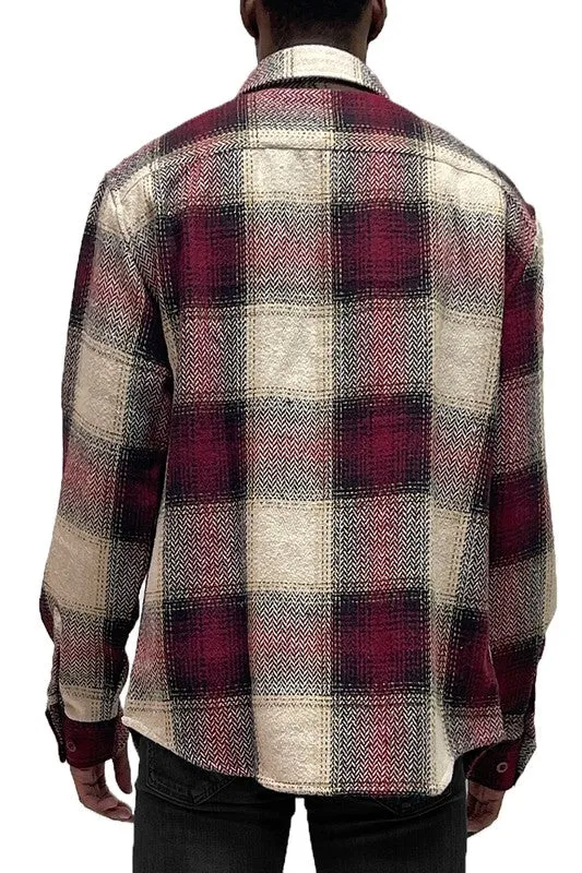 Mens Flannel Shirt Jacket Shacket