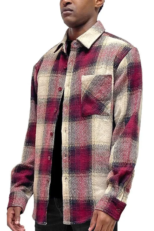 Mens Flannel Shirt Jacket Shacket