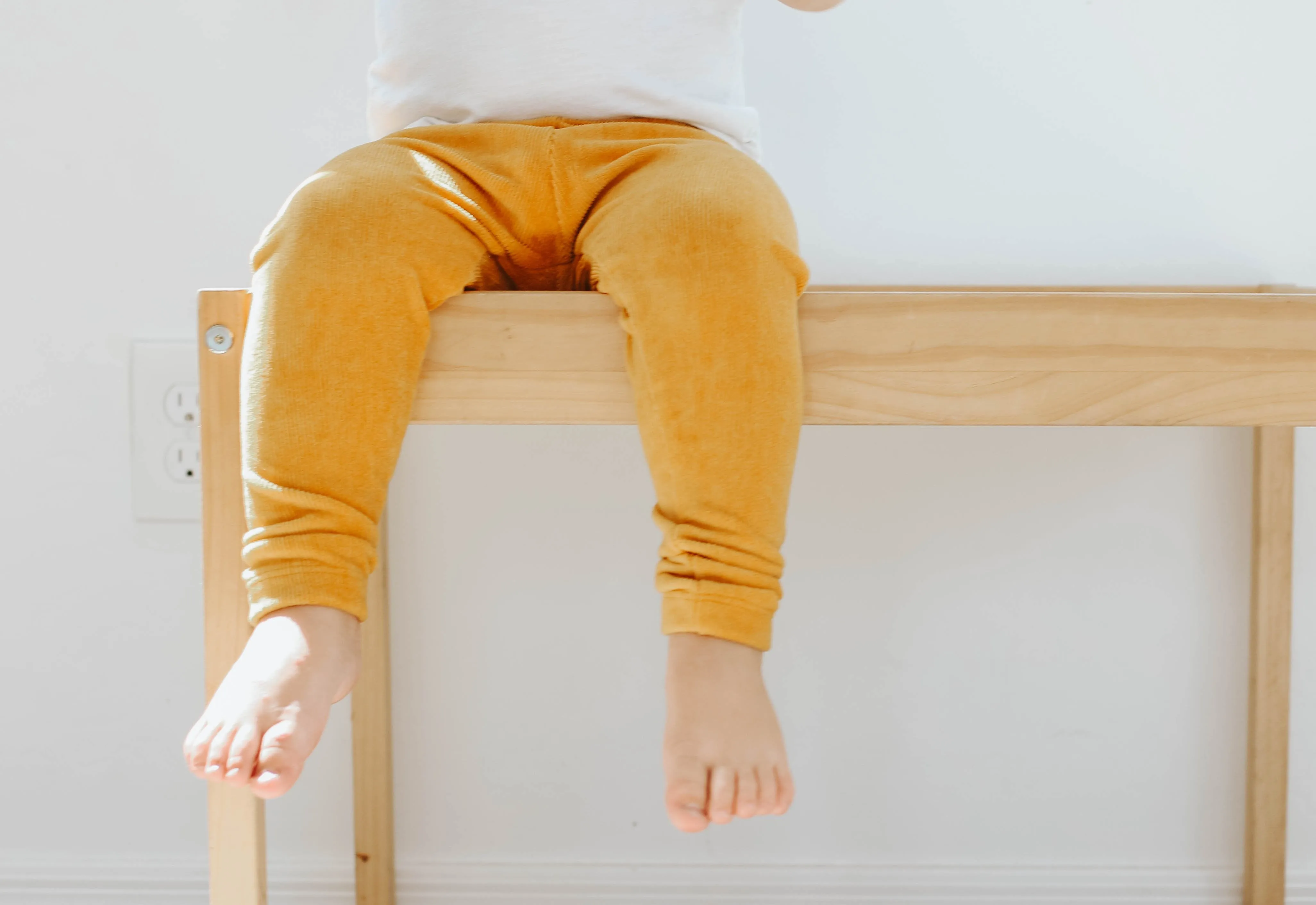 Mustard Corduroy Slim Joggers