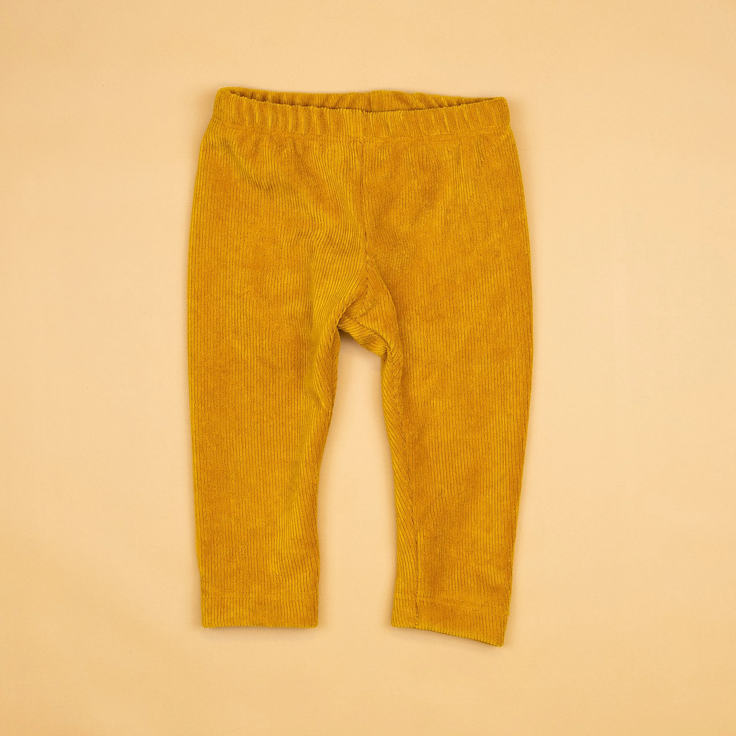 Mustard Corduroy Slim Joggers