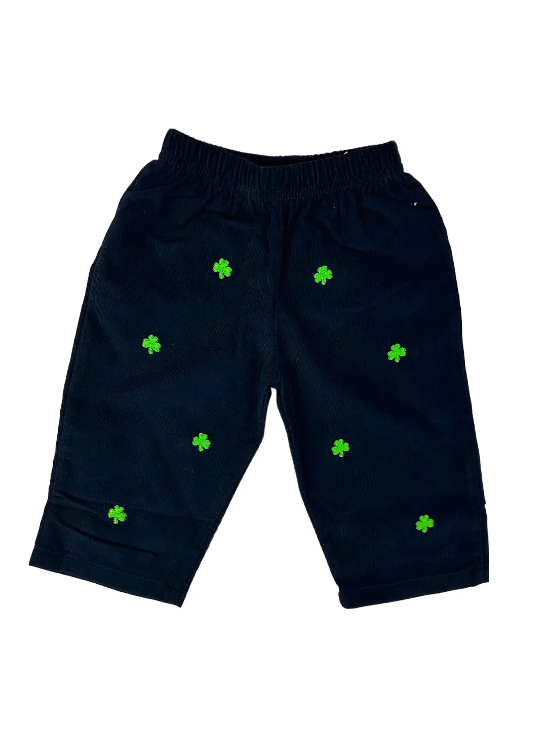 Navy Shamrock Corduroy Pants