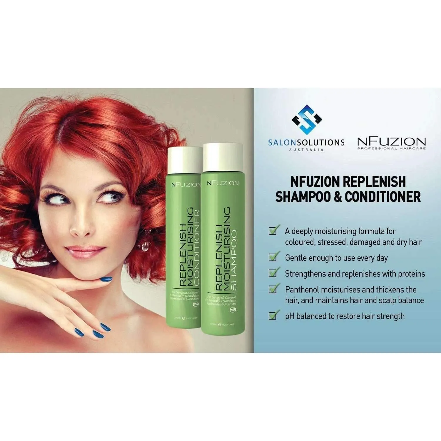 NFuzion Professional Replenish Moisturising Shampoo 1 Litre