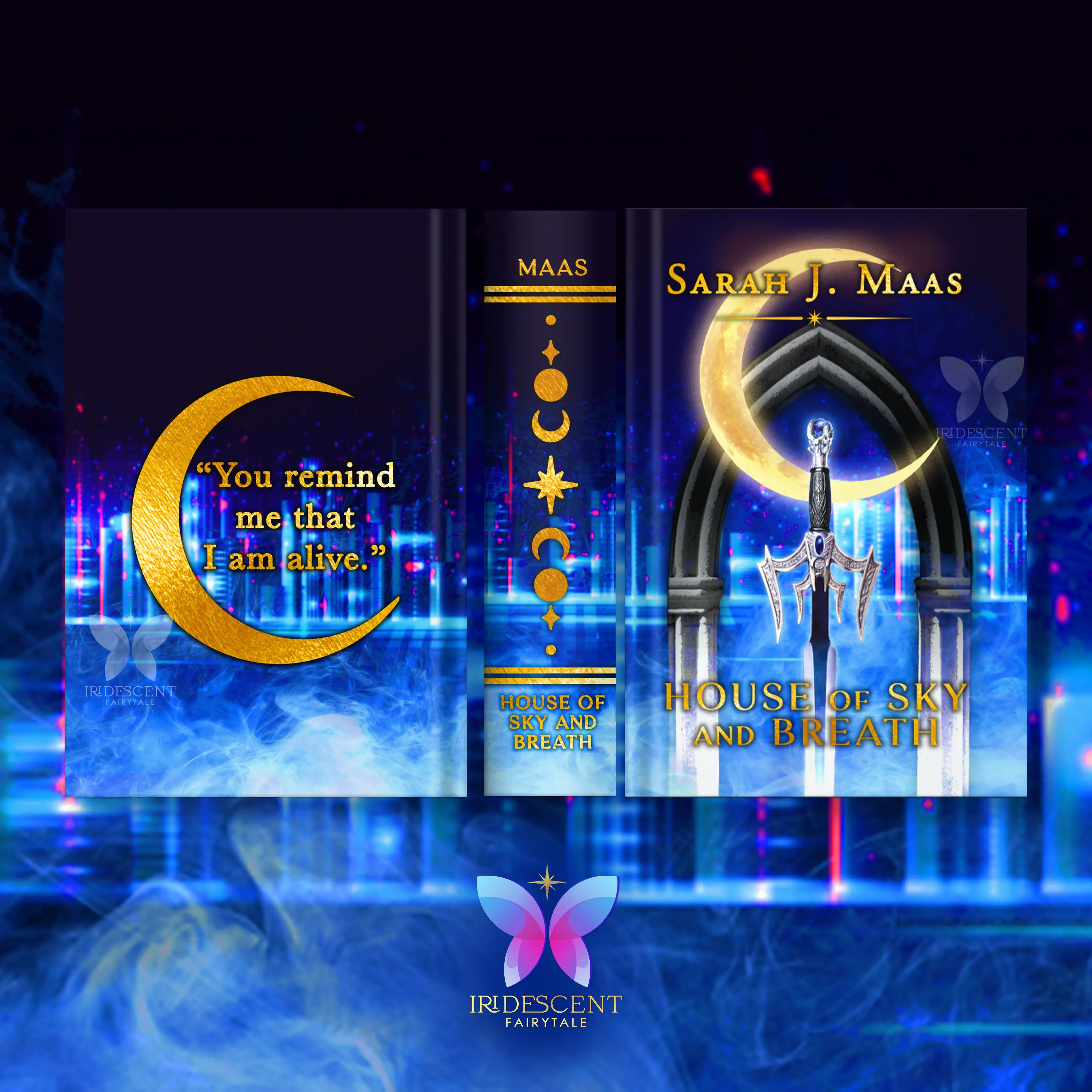 Officially Licensed: Crescent City Bright Gold Foiled Three Dust Jacket Set
