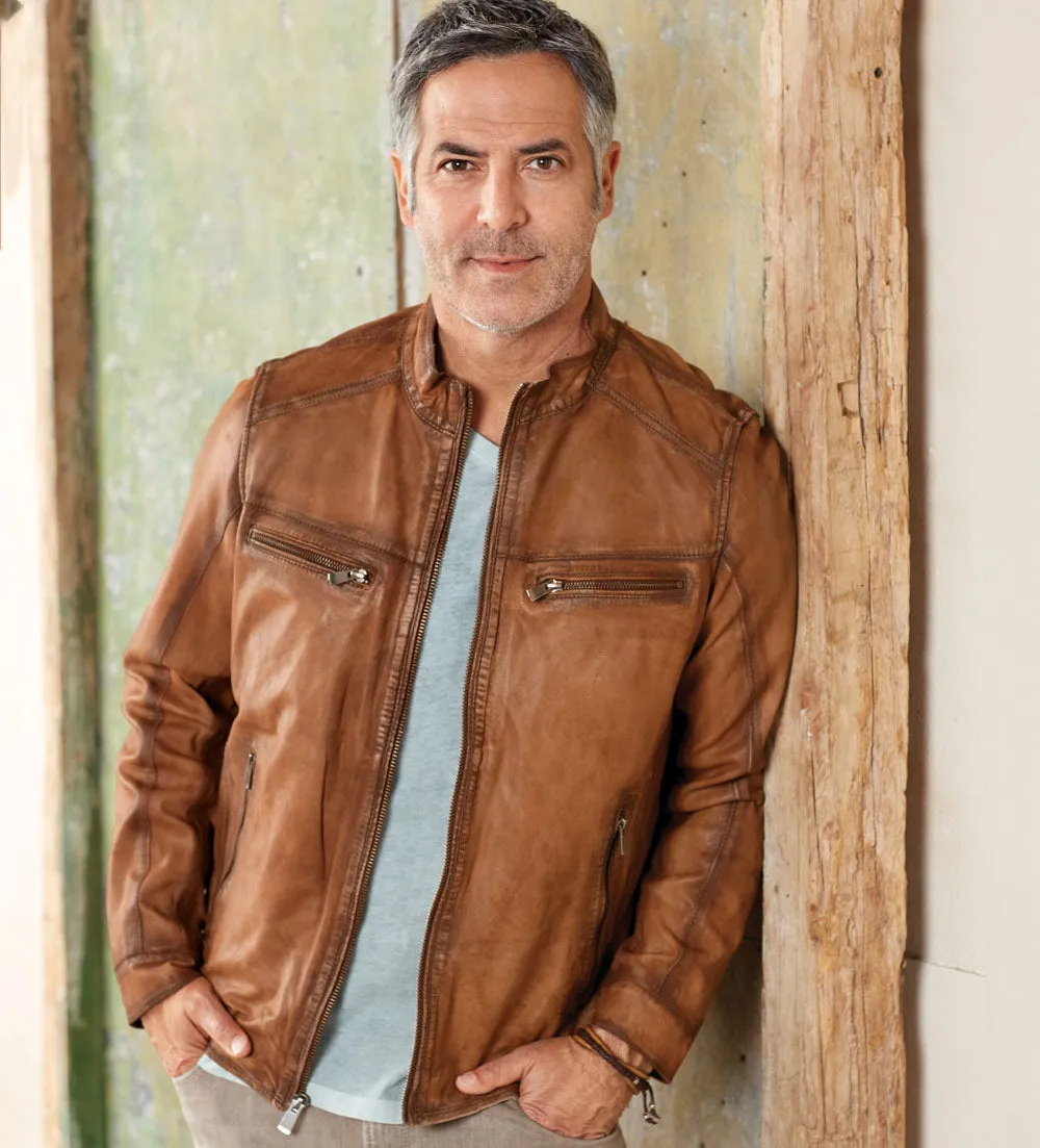 Patrick James Lambskin Blouson Jacket