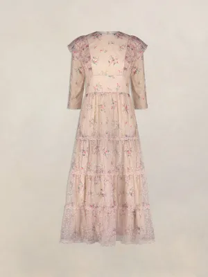 Pink Orchid Tory Floral Sparkle Maxi Dress