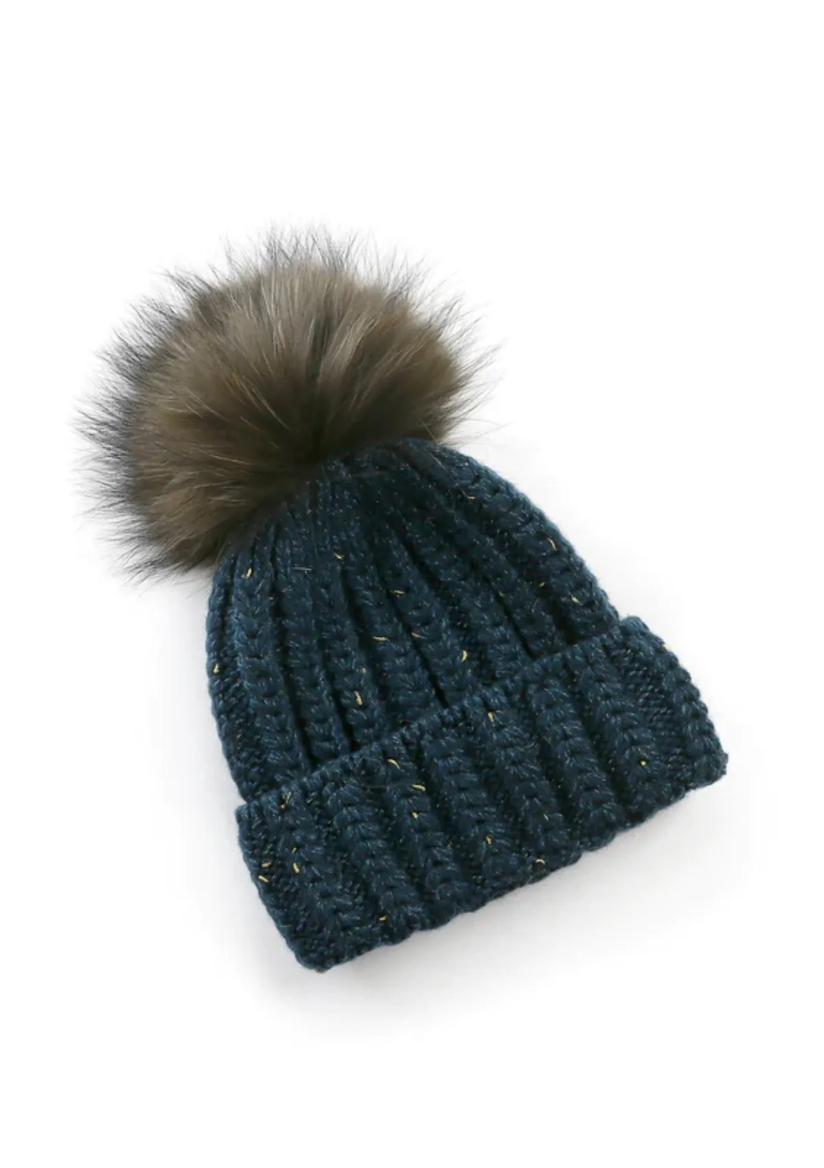 Real Fur Dark Teal "The Colorado" Hat