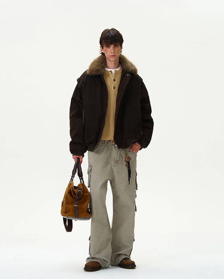 Retro Fur Collar Down Jacket