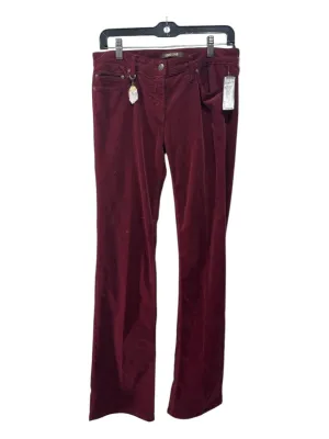 Roberto Cavalli Size 44 Red Cotton Corduroy zip fly Charm Pants