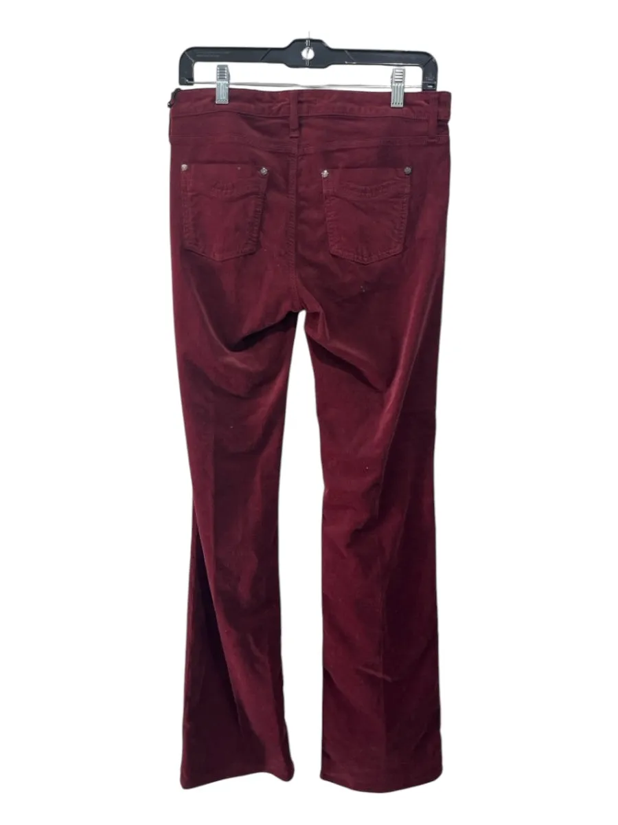 Roberto Cavalli Size 44 Red Cotton Corduroy zip fly Charm Pants