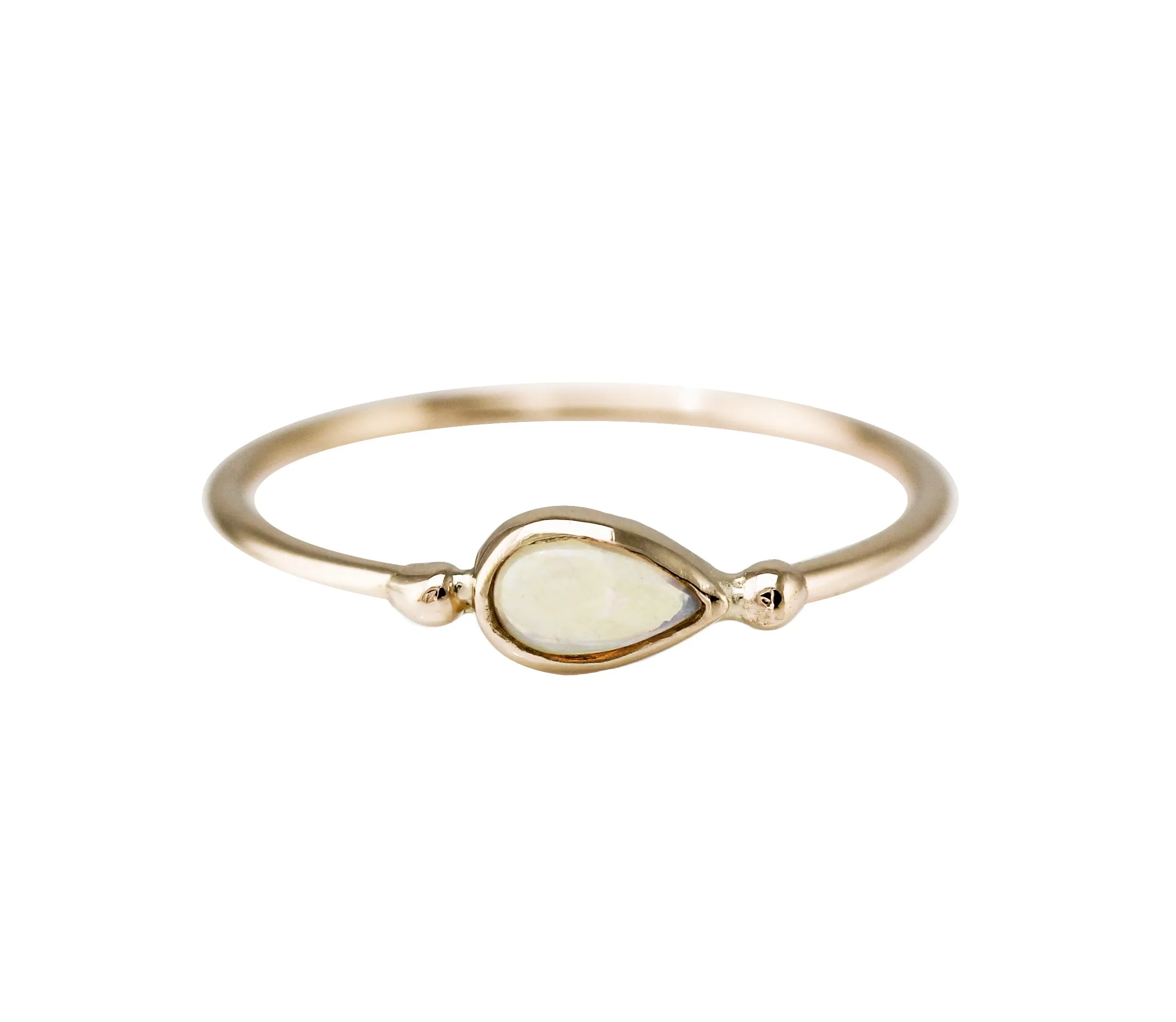 SIDEWAYS OPAL TEARDROP RING