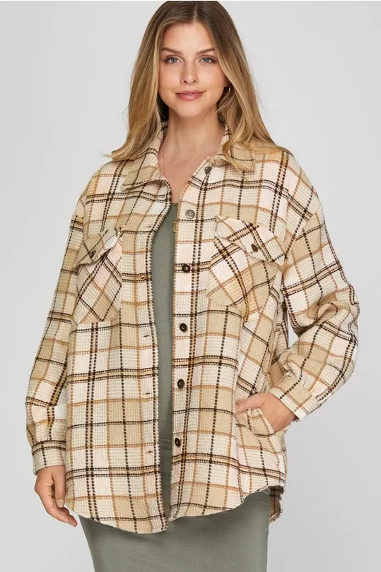 The Tinley Plaid Shacket