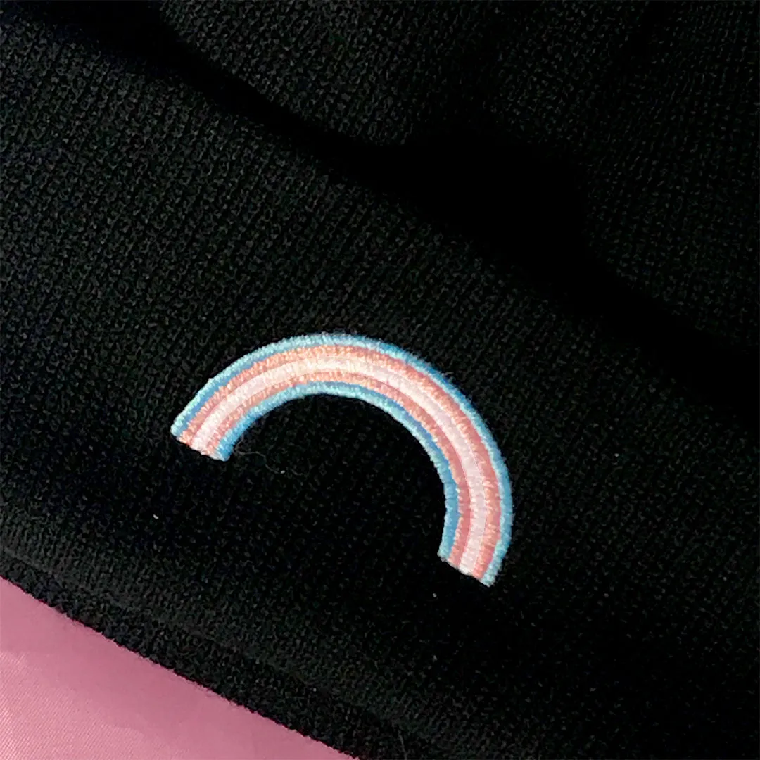 Transgender Rainbow Beanie Hat