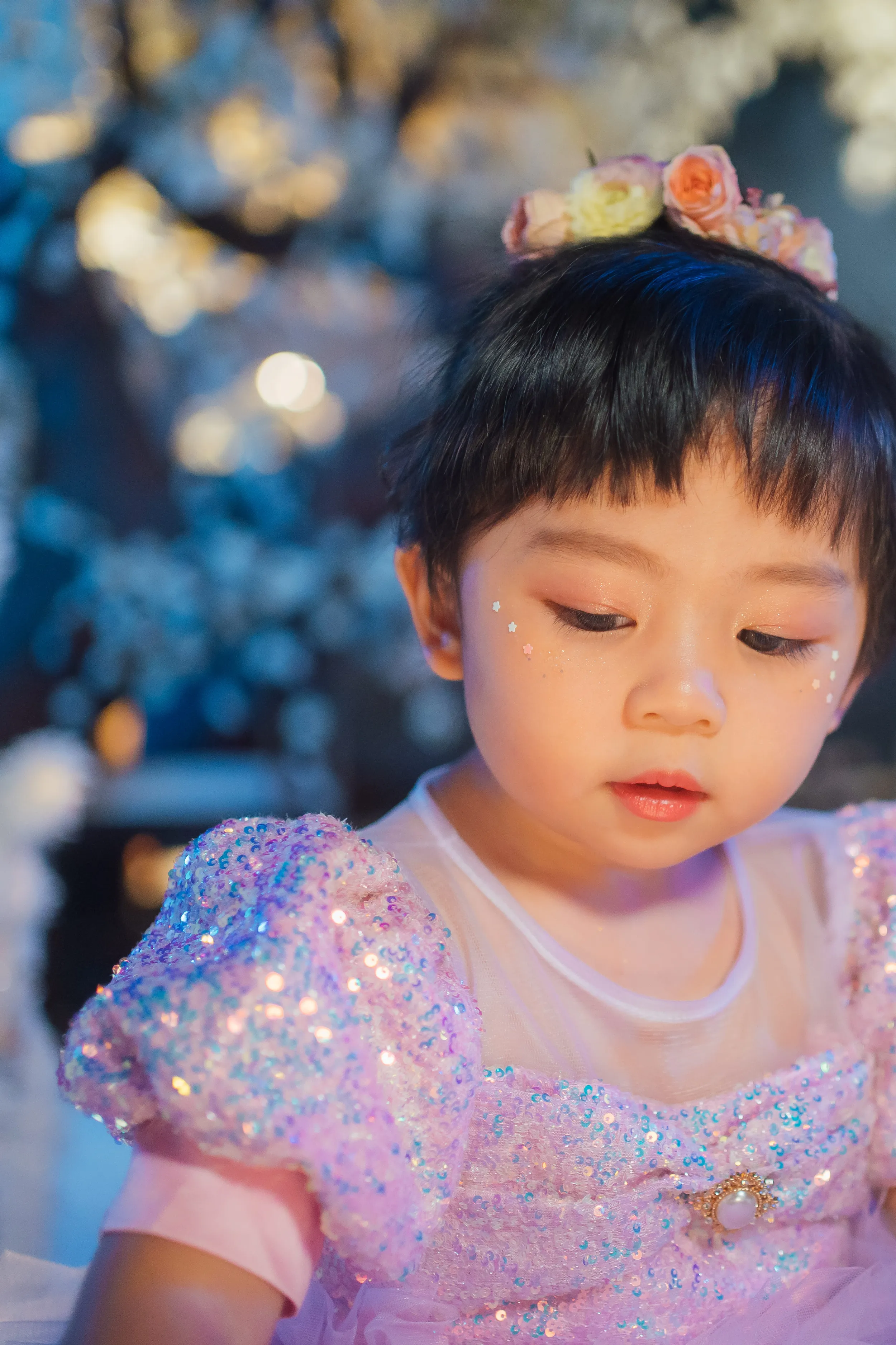 White Sugar Plum Fairy Ombre Tulle Dress