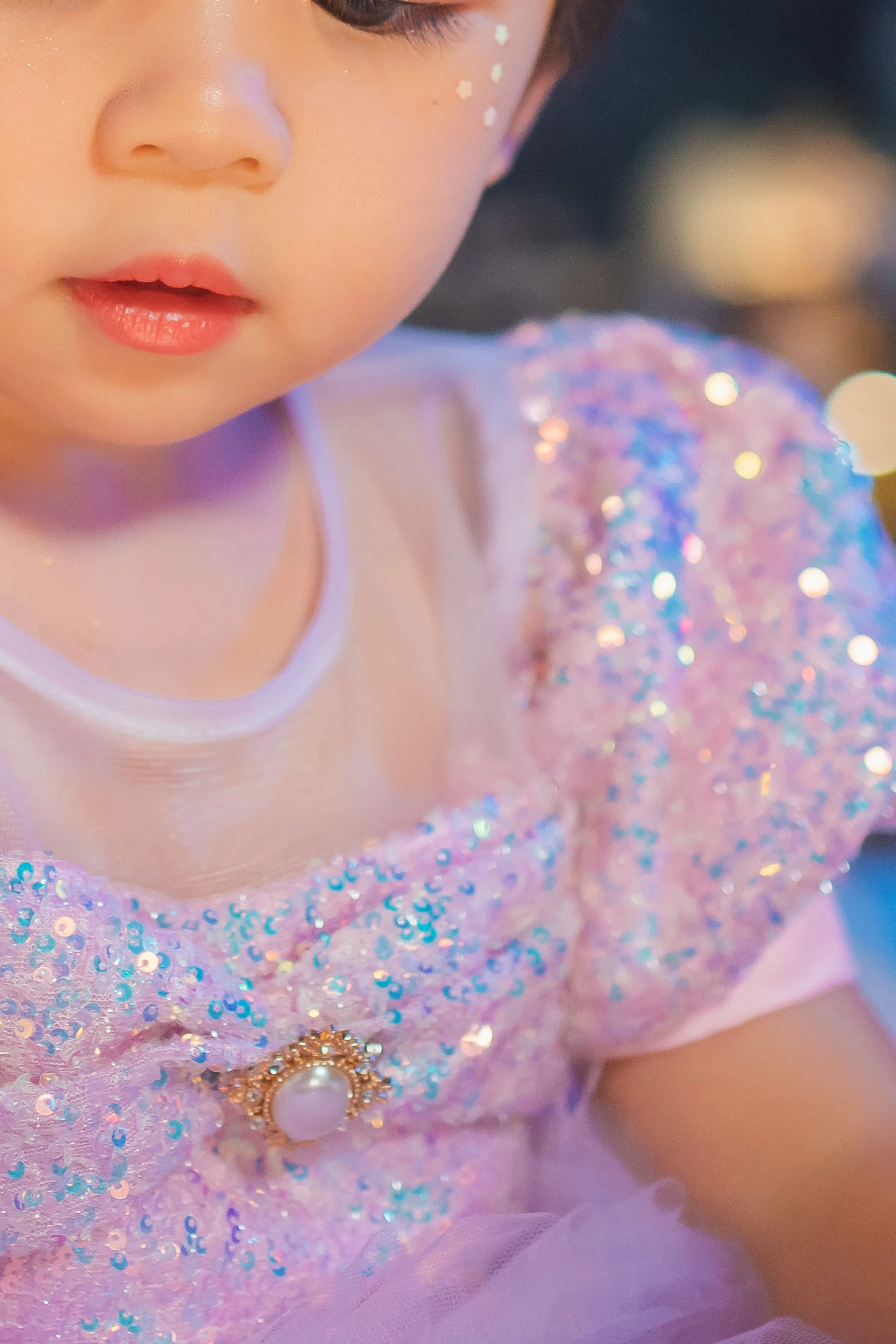 White Sugar Plum Fairy Ombre Tulle Dress