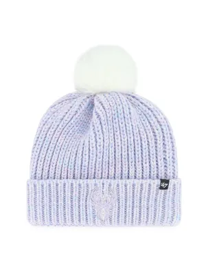 Youth '47 Brand Sweet Mallow Milwaukee Bucks Pom Cuff Knit Hat